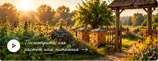 Солнечный сад, деревянная калитка и ульи